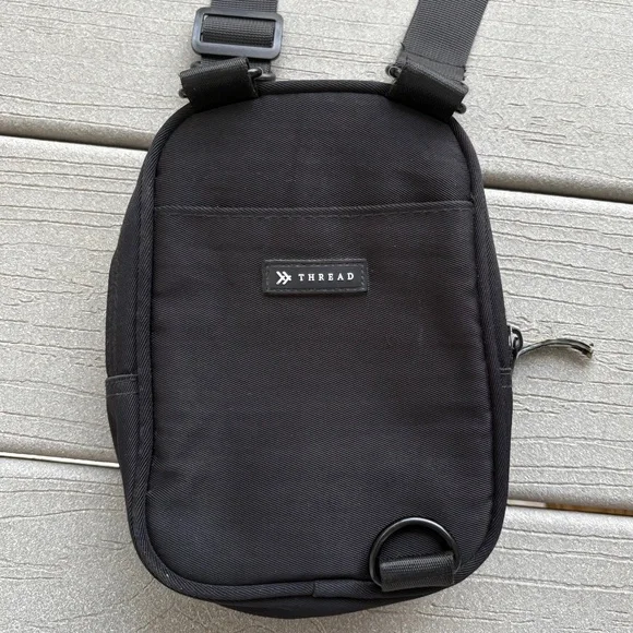 Thread Wallets Crossbody Shoulder Bag - Black - Picture 2 of 3
